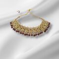 Antique Maroon Beads Bridal Necklace Set