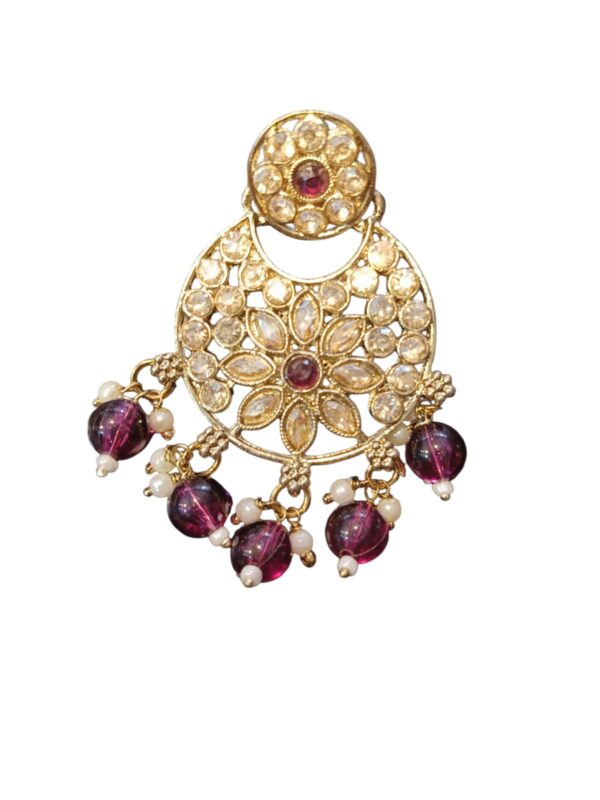 Antique Maroon Beads Bridal Necklace Set(1)