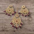Antique Maroon Beads Bridal Necklace SetKumar Sanjeev