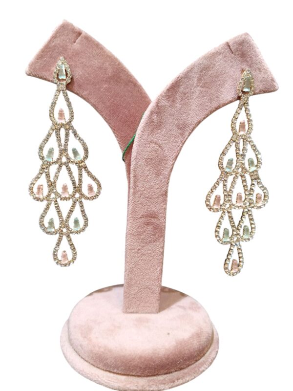 Crystal Drop Chandeliers – Pastel Glam Earrings