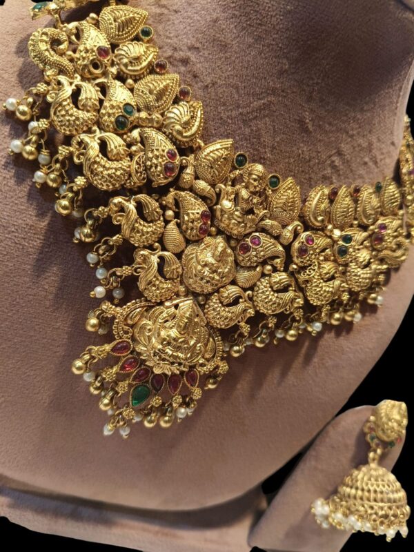 Royal Lakshmi Temple Necklace Sets – Gold Finish Kumar Sanjeev