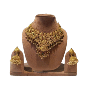 Royal Lakshmi Temple Necklace Sets – Gold Finish