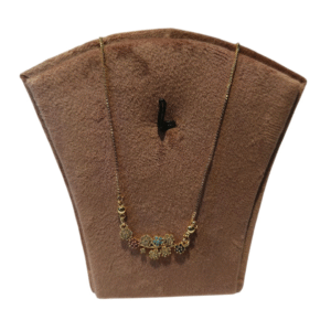 Elegant Floral Mangalsutra with Baby Blue Accents