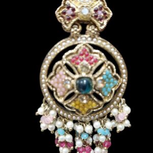 Vintage Meenakari Dangle Earrings – Multicolor Charm