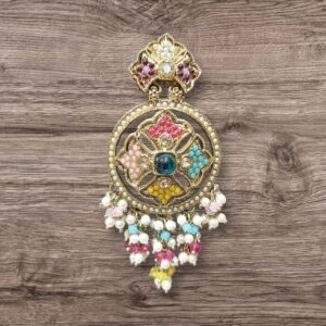 Vintage Meenakari Dangle Earrings – Multicolor Charm