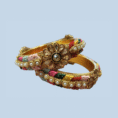 Multicolor Kundan Floral Kada Bangles (Set of 2)3